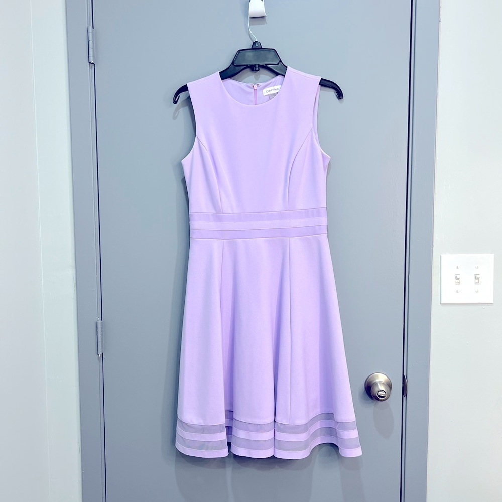 Lilac Calvin Klein Dress! Gorgeous light purple color with a timeless fit
